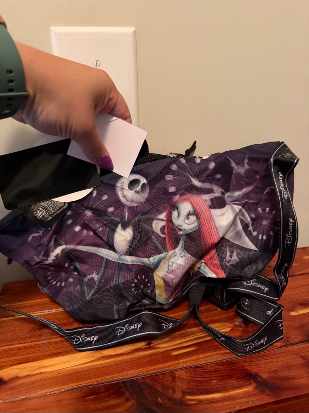 Disney The Nightmare Before Christmas Packable Belt Bag - Black & Purple Accents